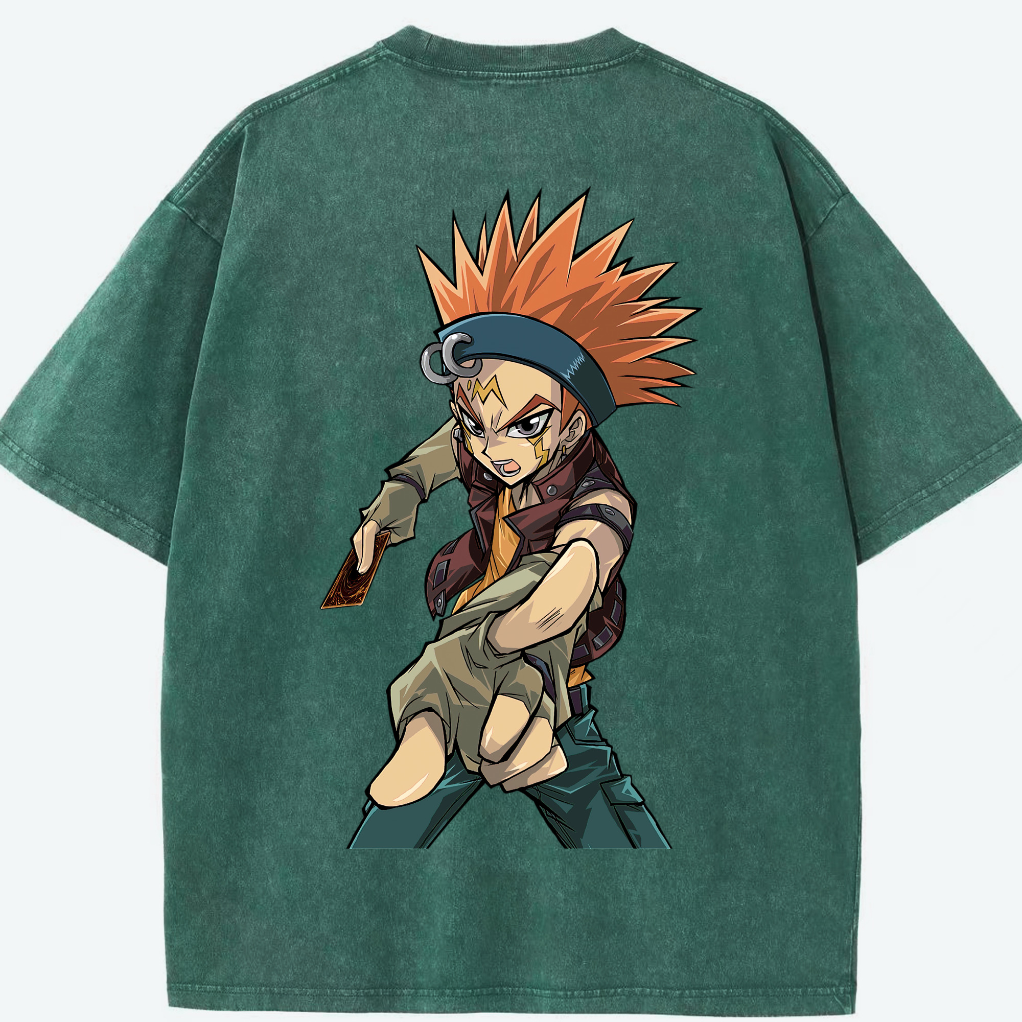 （画像用） 遊☆戯☆王 Yu-Gi-Oh! 綿100% ヴィンテージ風 半袖Tシャツ（背面プリント）